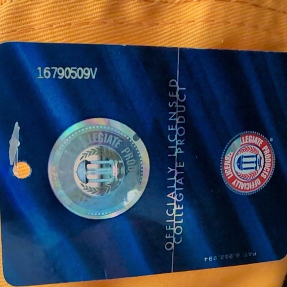 NWT,West Virginia Mountaineers Men's Yellow/White Ball Cap. - Picture 4 of 9